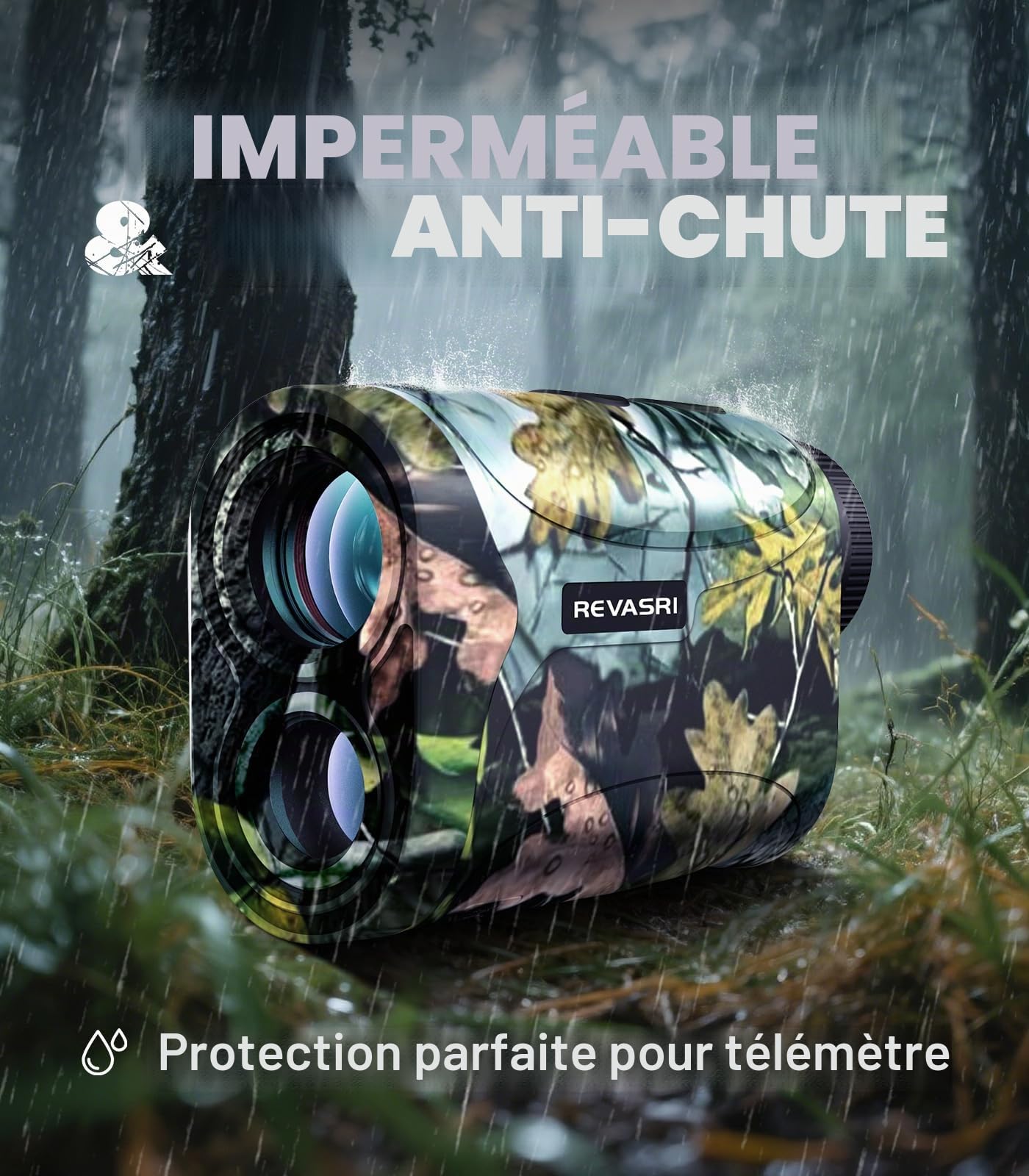 REVASRI Télémètre de chasse | Mesure de la portée 1200 Y, grossissement 6x | Vitesse, précision, angle, droit, hauteur, télémètre multifonction horizontal pour chasseurs
