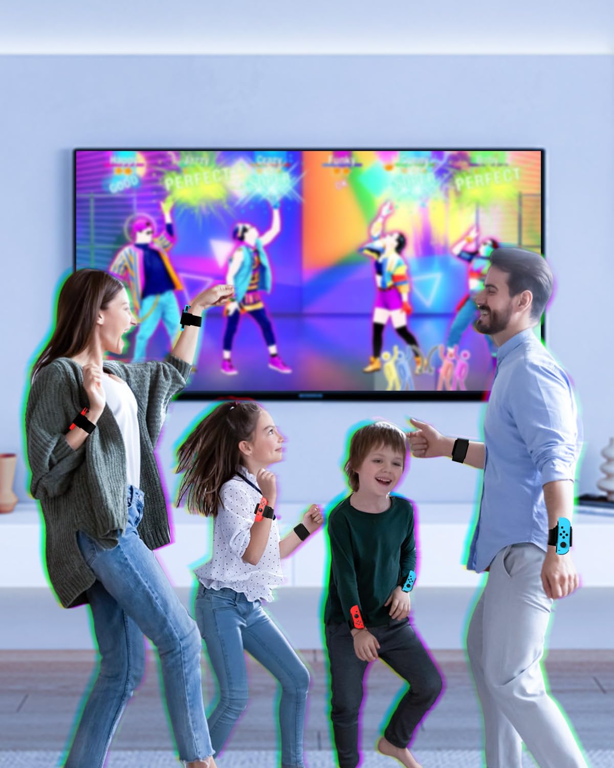 Correa de muñeca 6 en 1 para Switch Just Dance 2025 2024 2023 2022 2021, pulsera de diseño de boxeo para Nintendo Switch, juegos deportivos para Zumba Burn It Up, Joypad ajustable para Switch & Switch