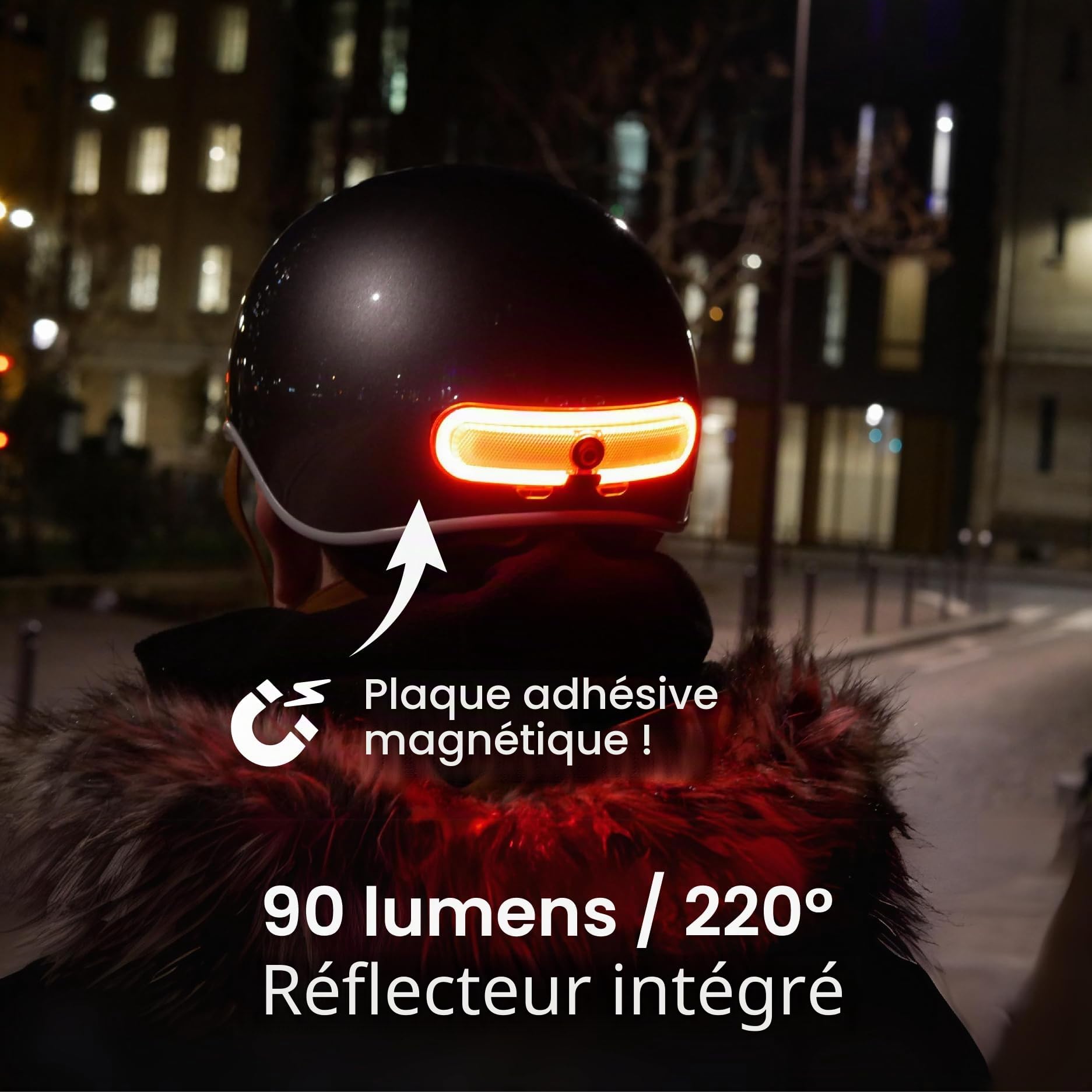 Phare Avant/arrière OxiLum avec poignée de Frein pour système d'avertissement de freinage