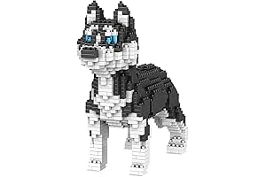 Mini Dog Building Blocks Kits - Husky Micro Bricks for Prizes, Birthday,...