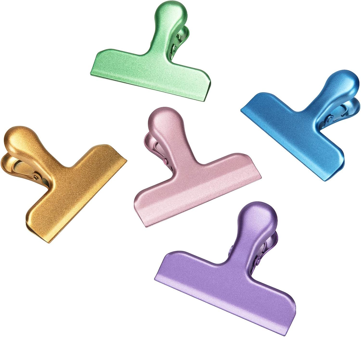 Jingleer 10pcs Food  Bag  Clips for Food Storage & Freezer, Metal Clips (77mm-5pieces)
