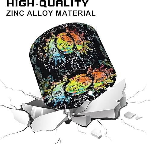 Miniatura 4 de Molinillo bohemio de 2.5 pulgadas, molinillo de especias grande (patrón de sol y luna)