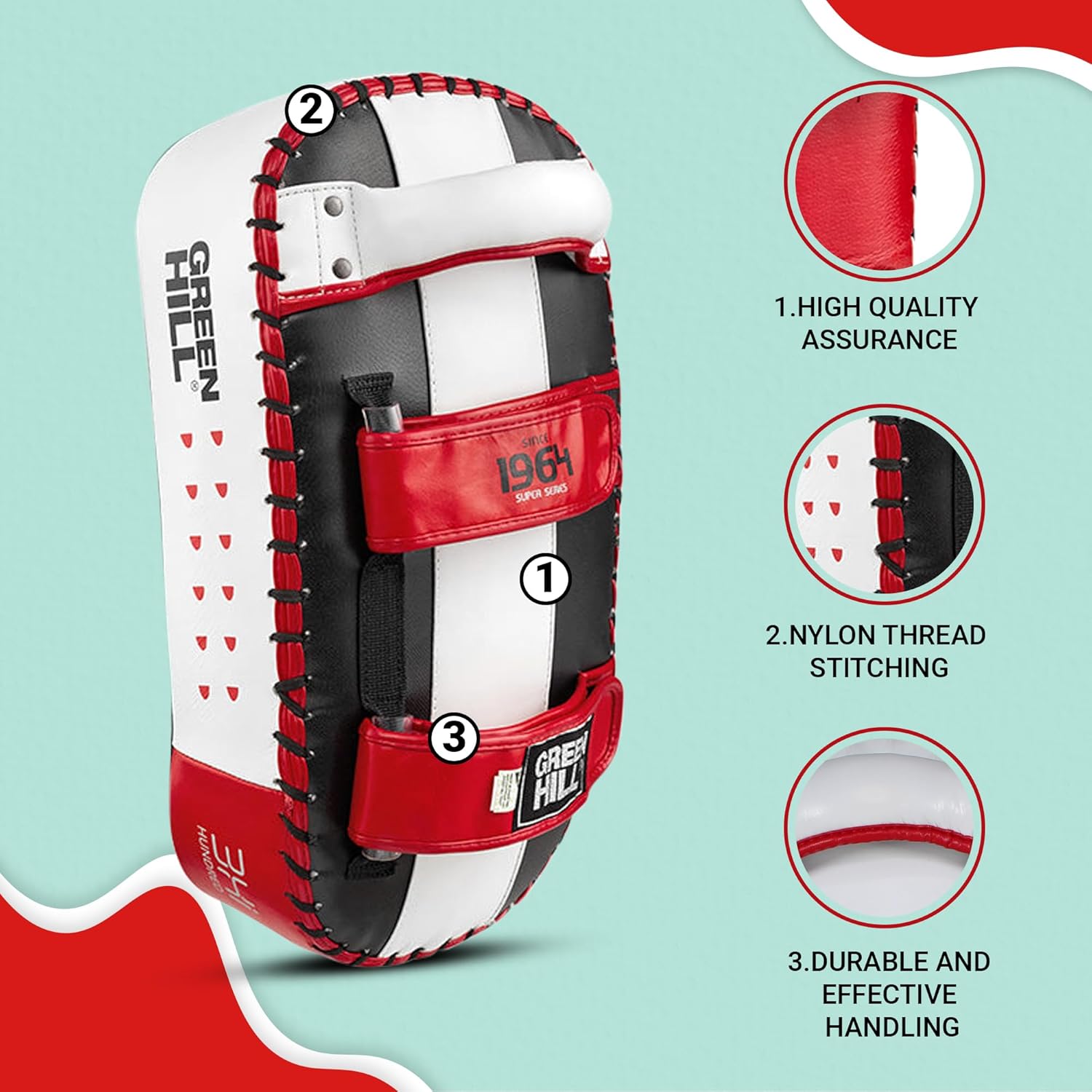 Arm Pad Kick Boxing Punch Training Pad for BoxingPads Punching Mitts - Punching Mitt for Boxing, MMA Muay Thai BoxingPads for Training, Kickboxing, MMA, Judo, Arm Pad from Green Hill