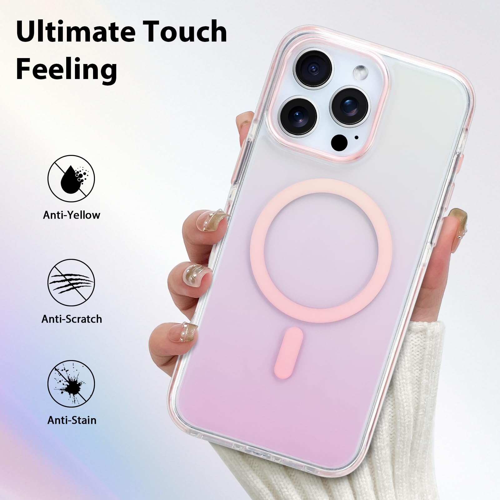 Funda magnética para iPhone 16 Pro Max para mujeres y niñas, color