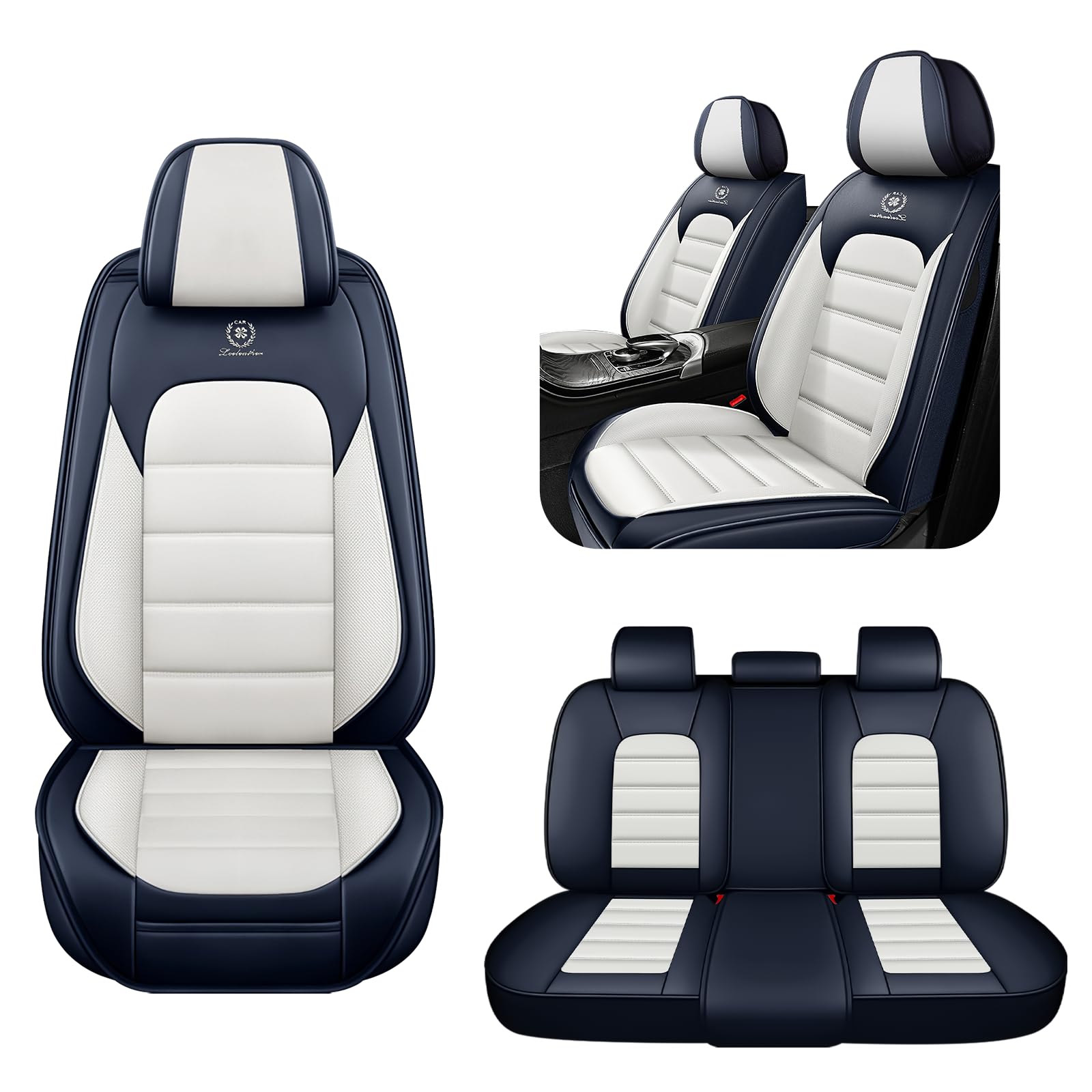 AREKA 5 Seat Covers for Toyota Sienna 2007-2026 Breathable Car Seat Covers,Anti-Slip with Airbag,Automotive Vehicle Cushion with Storage Pockets (