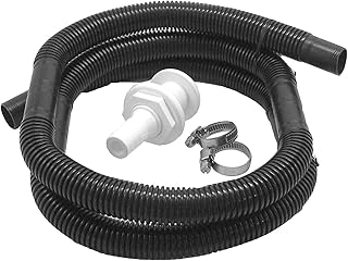 Shoreline Marine Bilge Pump Plumbing Kit | Plastic | 2 Stainless Steel Hose Clamps | Easy Installation | Heavy-Duty Marine Accessory