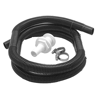 Shoreline Marine Bilge Pump Plumbing Kit | Plastic | 2 Stainless Steel Hose Clamps | Easy Installation | Heavy-Duty Marine Accessory