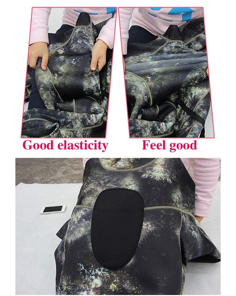 Homme Camouflage Deux Pièces Combinaisons de Plongée complètes pour Apnée/Chasse sous-Marine, Néoprène Souple, Disponible en épaisseurs 3MM