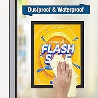 Vista 6 de Relx 6 letreros magnéticos autoadhesivos de pared de 8.5 x 11 pulgadas, portarretratos magnéticos, soportes para documentos, marcos adhesivos