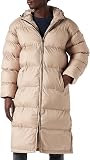 Schott NYC 2190MAX, Piumino con cappuccio extra lungo Unisex - Adulto, Beige, S - 1