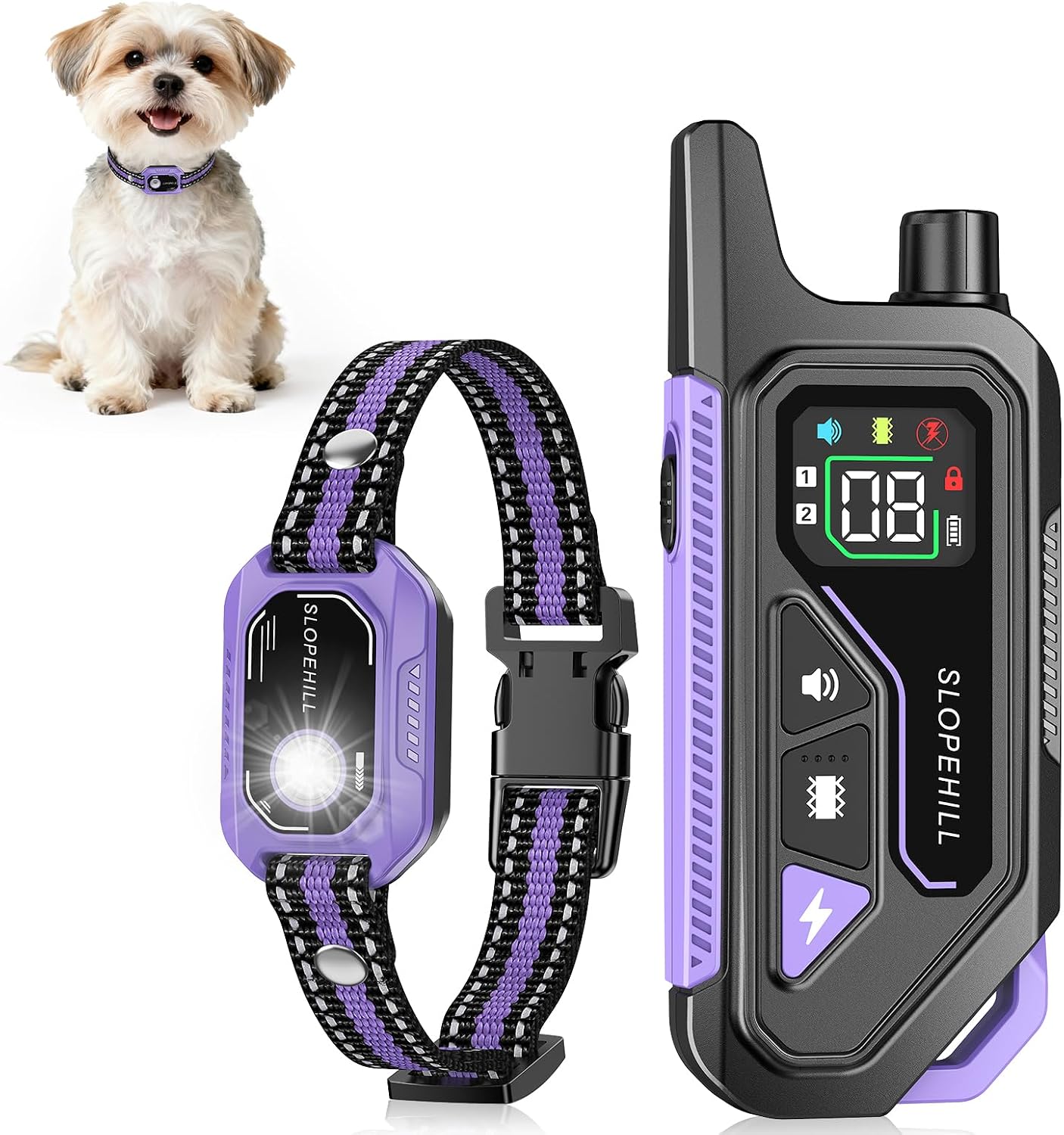 SLOPEHILL Mini Shock Collar for Small Dogs 5-30lbs,Featuring No Shock Mode