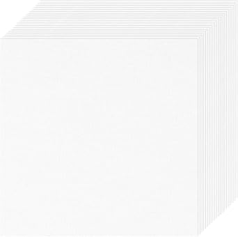 20 PCS Cotton Embroidery Fabric, Pre-Cut 8 x 8 Inch Cotton Fabric Squares Embroidery Cloth for Sewing Quilting DIY Garment Craft,White