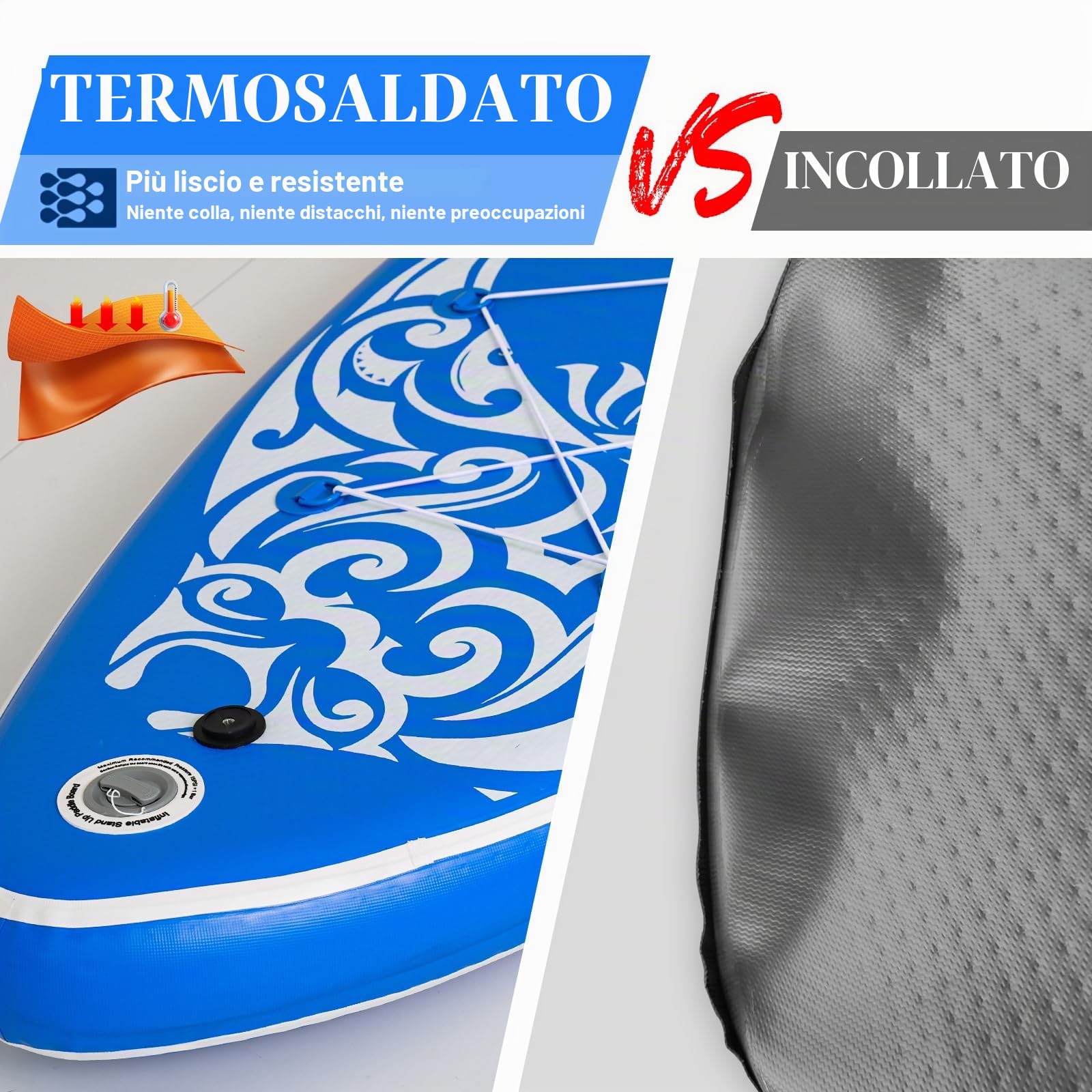 FEATH-R-LITE Tavola gonfiabile Stand Up Paddle con accessori SUP per