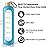 PROBTTL 32 Oz Borosilicate Glass Water Bottle with Time Marker Reminder Quotes, 1 Liter Leak Proof Reusable BPA Free Motivational Water Bottles with Silicone Sleeve and Bamboo Lid (Sky Blue)