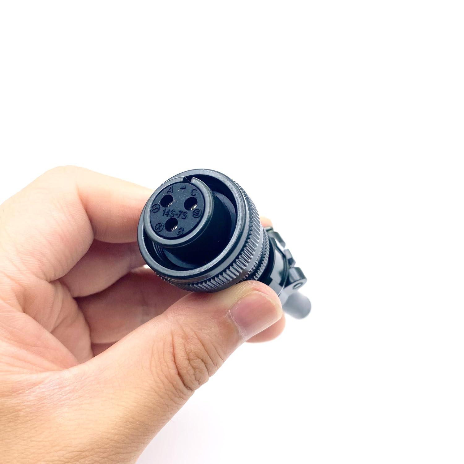 MS3106A14S-7S Industrial Circular Connector, MIL-DTL-5015 Series Threaded Connector 3 Pin Contacts Solder Female Connectors Straight, 14S Shell Size for Industrial