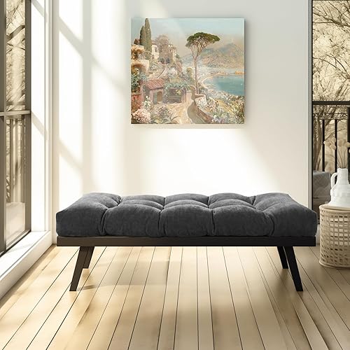 Miniatura 7 de ROFIELTY Cojín de banco de 36 x 14 pulgadas, cojín antideslizante para asiento de columpio para interiores y exteriores, cómodos cojines de asiento