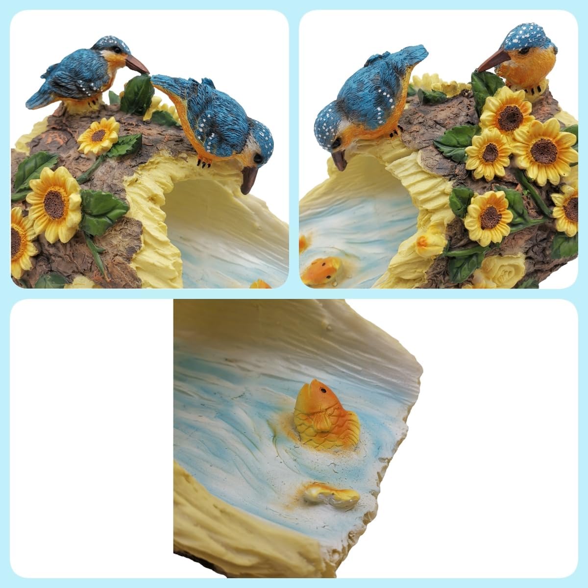 Bird Sculpture Gutter Diverter Rain,Deco Gutter Extension Downspout, Eco-Friendly Resin Statue Gutter Extender Diverter,Splash Block, Perfect Rain Gutter Downspout Extension for 3"x4" Downspouts