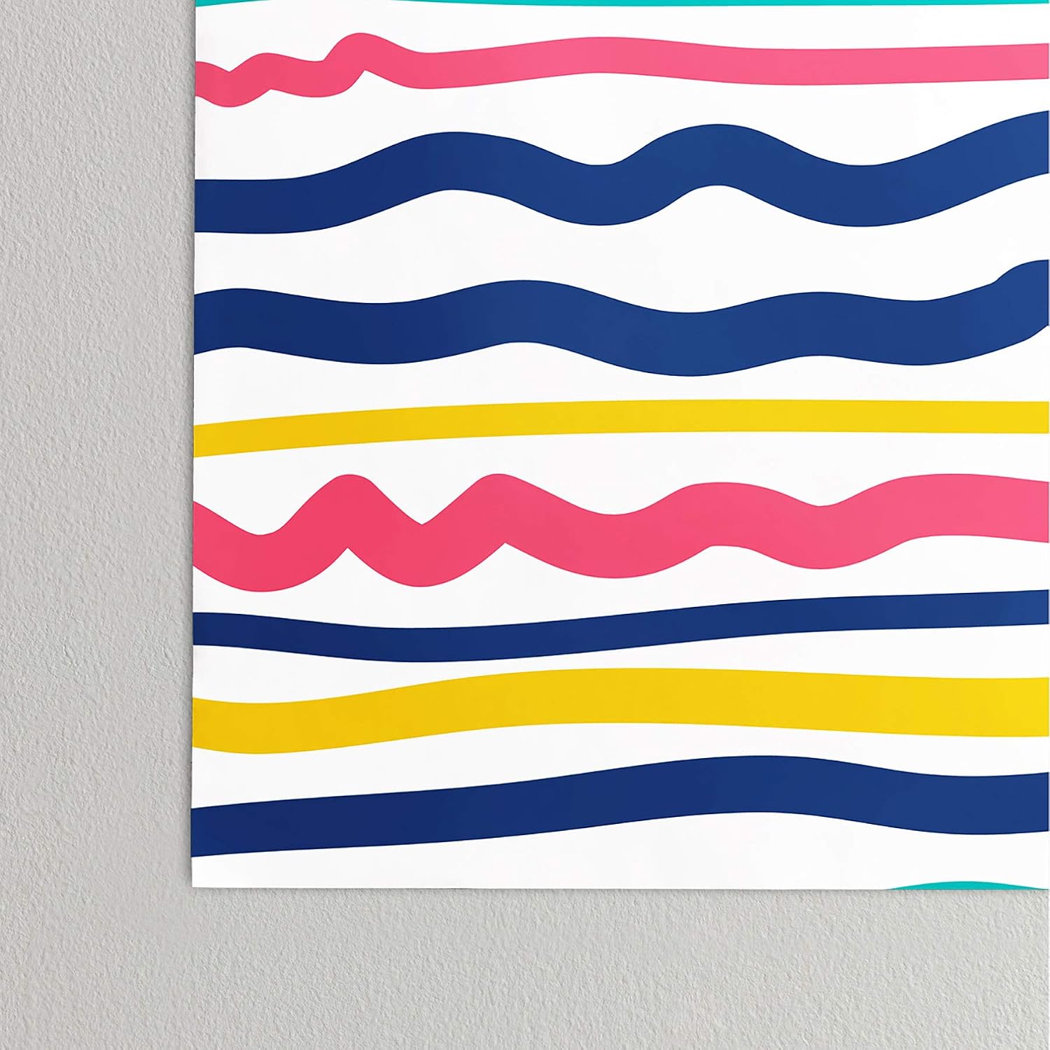 Deny Designs Sam Osborne Wiggle Stripes Poster, 18x24, Multi