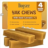 Vista 9 de Dogsee Masticadores de queso de yak del Himalaya con cúrcuma para perros 1lb (Grande - 4 barras) 100% totalmente natural Golosinas para razas