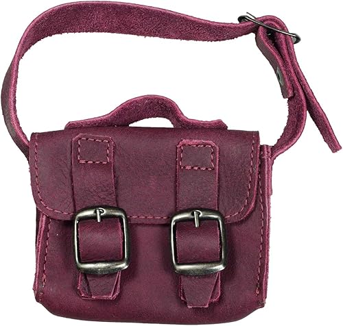 Hide & Drink, Mini bolso de mensajero hecho a mano de cuero de grano completo