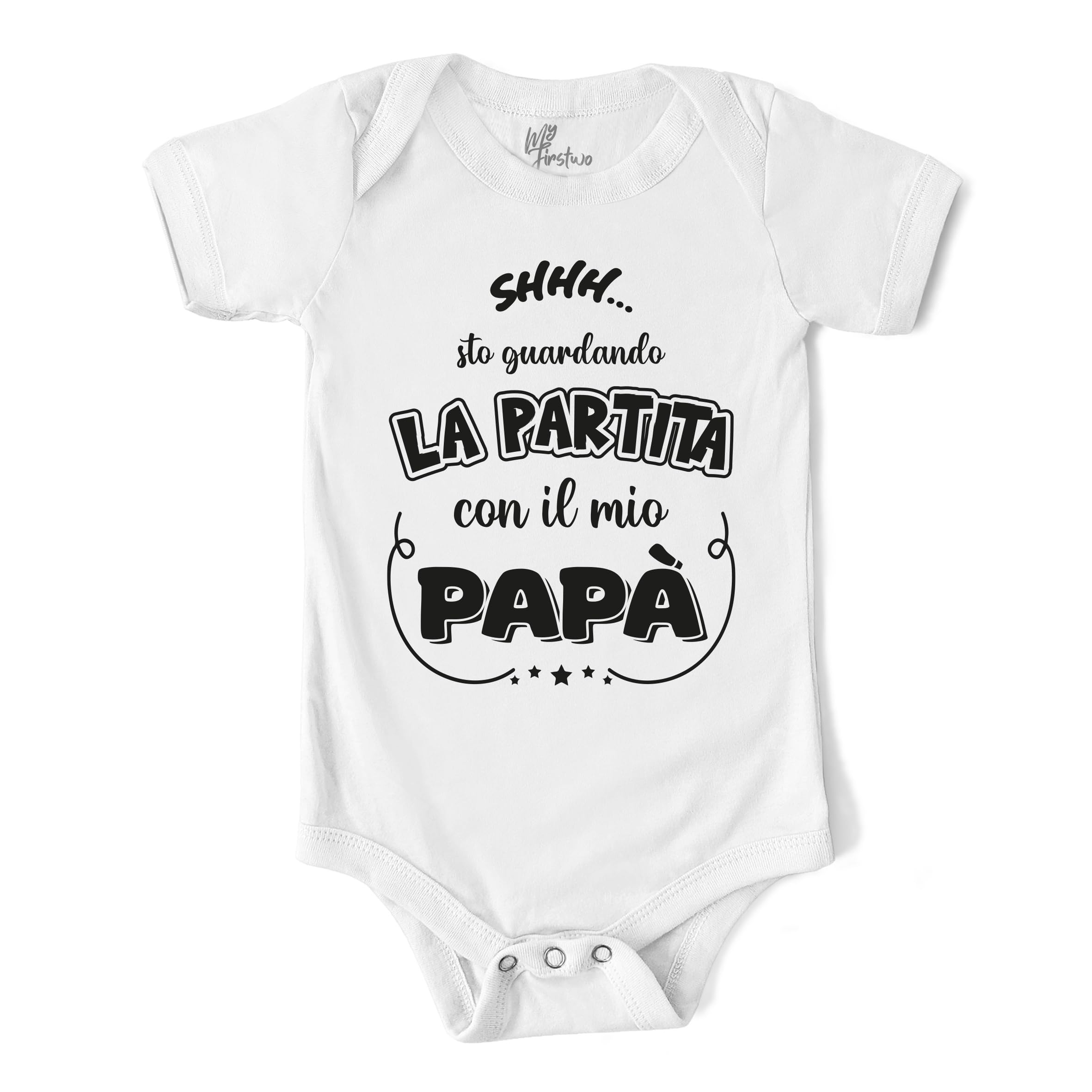 Body Neonato Pap&agrave; Puoi Farcela - Tutina Manica Corta 100% Cotone Per Festa Del Pap&agrave;