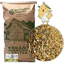 New Country Organics I Organic Olive Oil Layer Feed for Laying Hens | Corn-Free, Soy-Free | 17% Protein | High Omega-3 Chicken Feed | Organic Chicken Layer Food for Healthy Eggs & Hens | 40 lbs