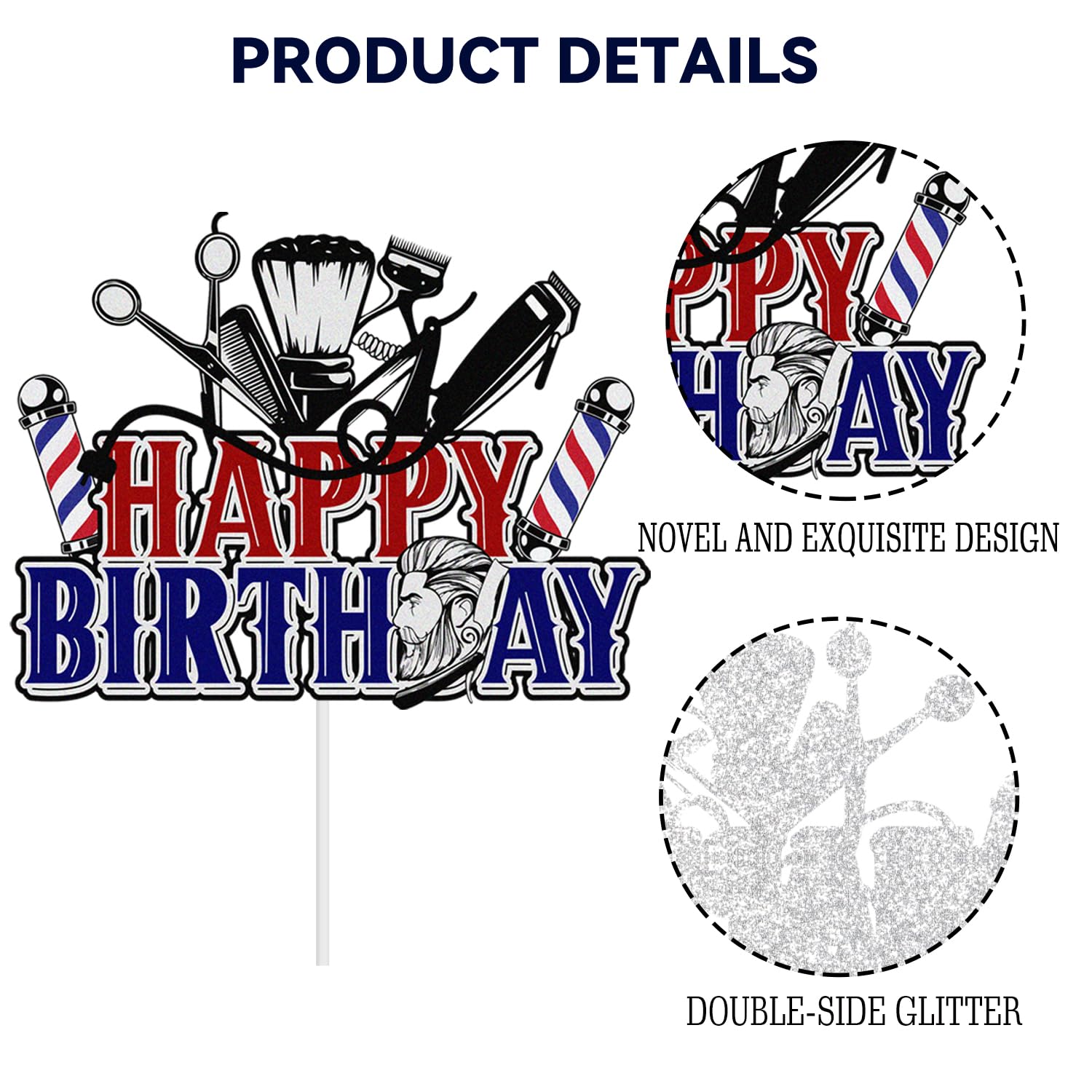 Amazon.com: Hairdresser Happy Birthday Cake Topper - Barber