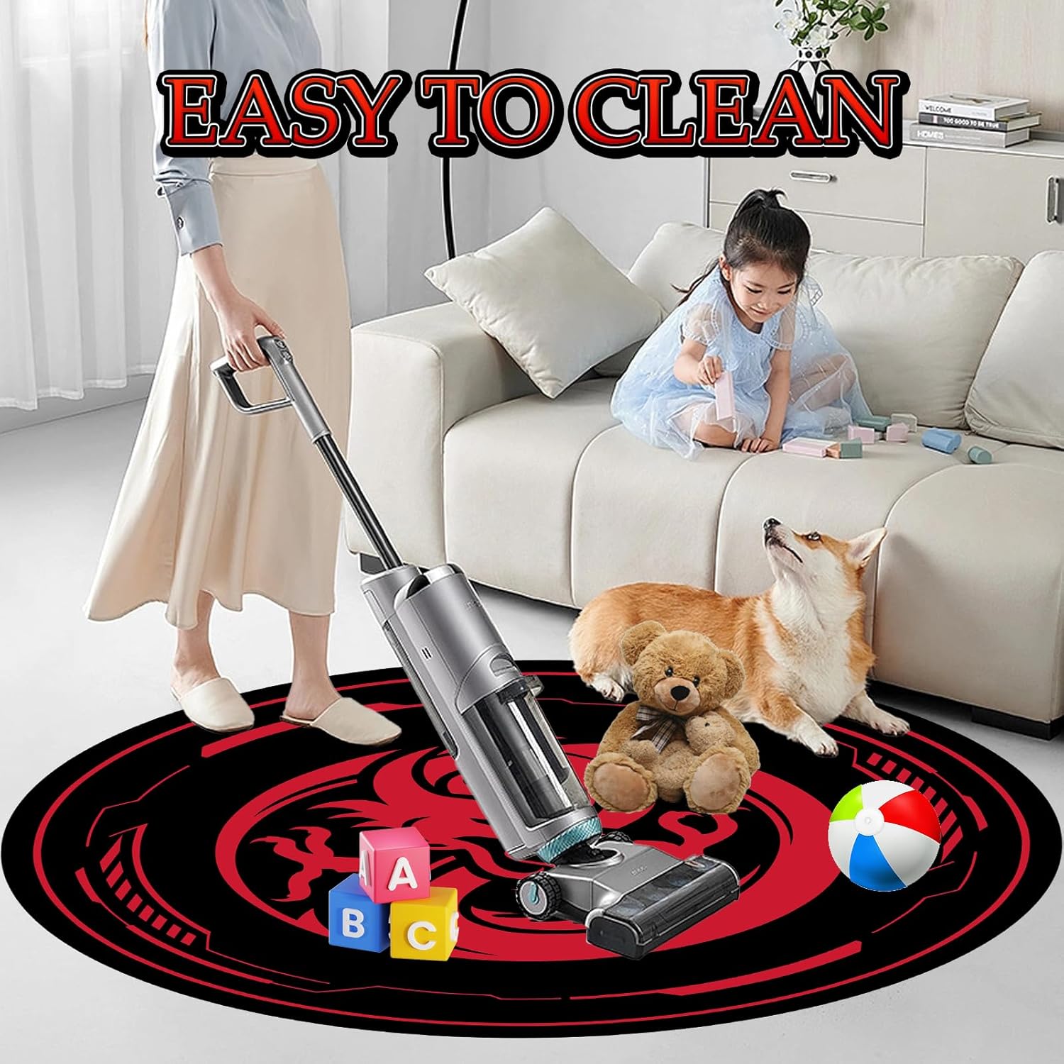 Chair Mat for Hardwood Floor Gaming Chair Mat 47 Inch Round Floor Mats for Gaming Room Home Office