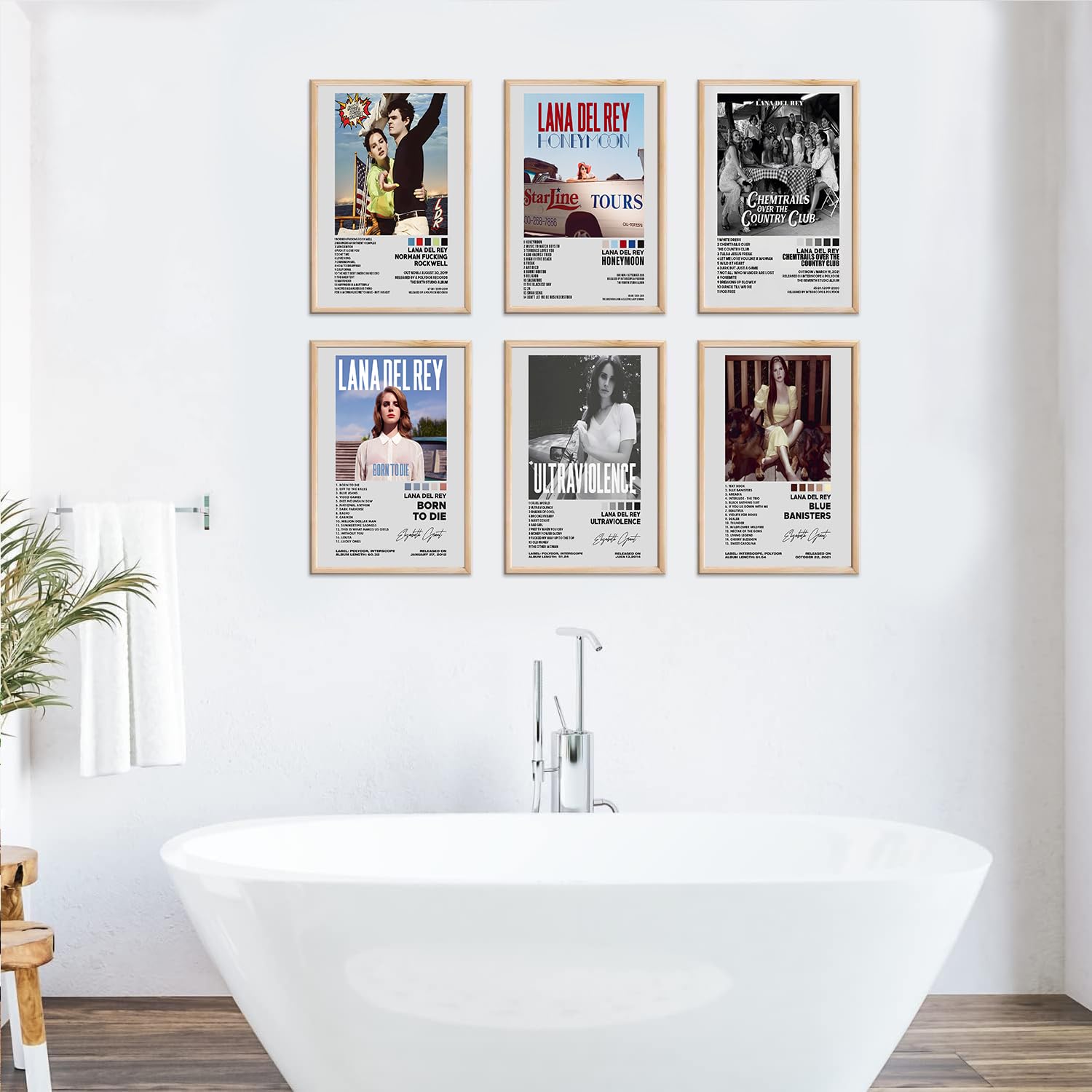 Set Di 9 Poster Lana Del Rey – Copertine Album Per Camerette E Stanze Estetiche, Formato 20,3x30,5 Cm, Decorazione Murale Senza Cornice - 2