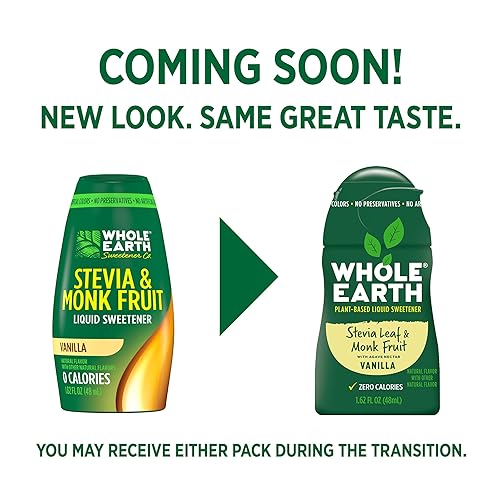 Miniatura 3 de Whole Earth Sweetener Co Edulcorante líquido de frutas Stevia  Monk vainilla botella para apretar 162 onzas líquidas paquete de 12
