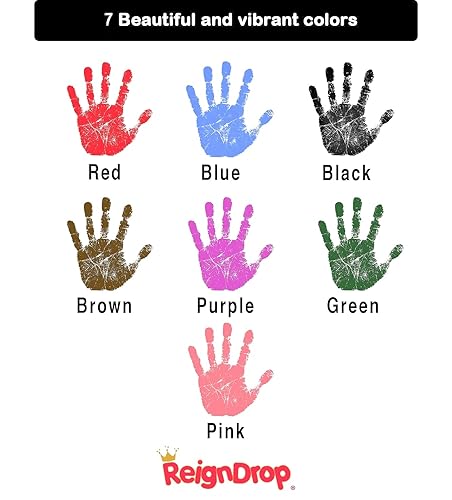 Miniatura 5 de Kit de almohadilla de tinta grande sin tinta para huellas de bebé, huellas de manos y huellas de mascotas, sin ensuciar la tinta, impresión clara,