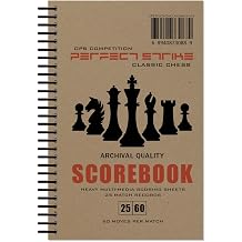 Perfect Strike Chess SCOREBOOK with Rules and Scoring Instructions. Heavy Duty. Practice and Competition. 5.5" x 8.5" LS-10060 100 Games per Book 2 Books