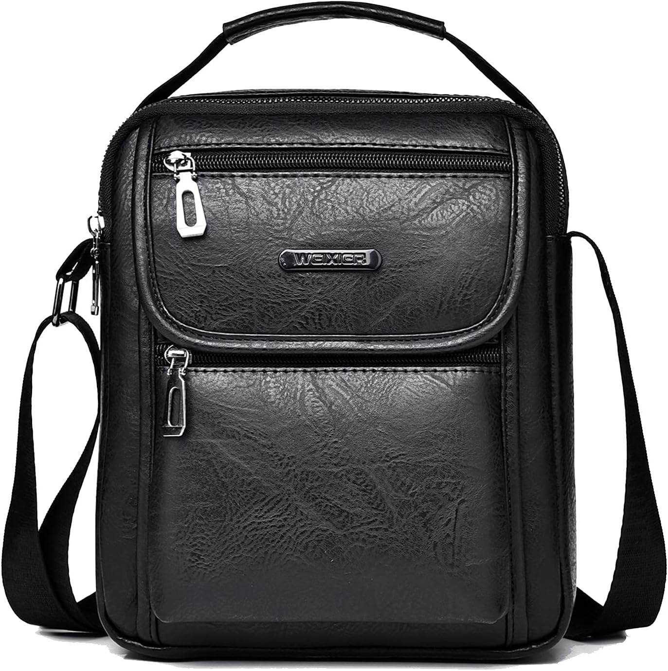A-QMZLMens Shoulder Bag Man Bags Men Business Crossbody Bags PU Leather Casual Handbags Side Satchel Messenger Bag for Working Shopping Travel Daily Use