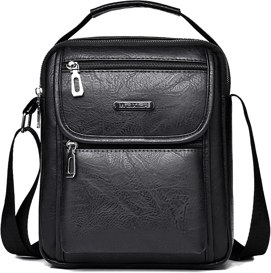Borsa A Tracolla Uomo In Pelle Vintage – Piccola, Porta Tablet, Per Viaggi E Lavoro (23x20x7 Cm)
