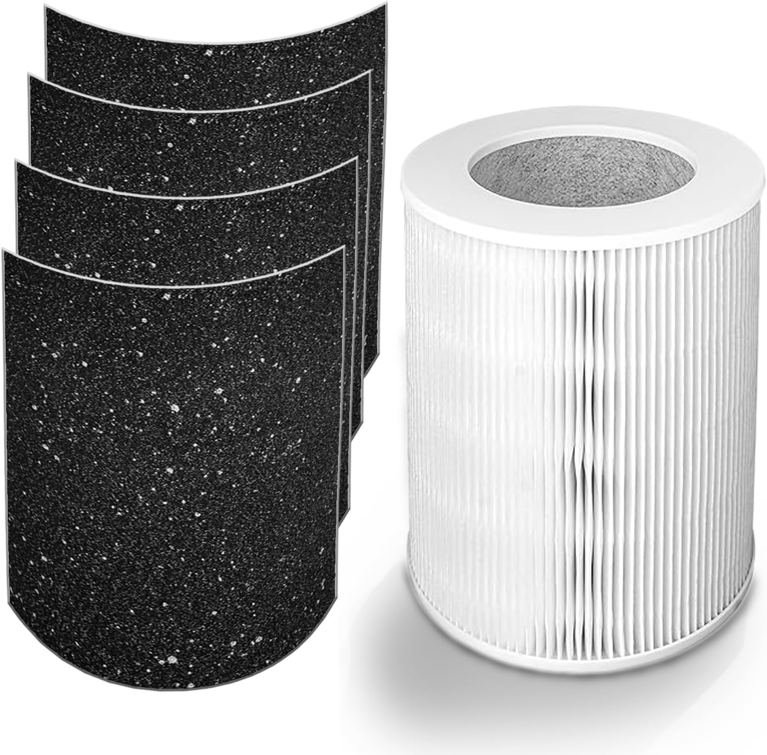 HP670 Replacement Filters Kit Compatible with Hunter HP670, H-HF670-VP Tower Air Purifier Filter Remove, 1 H13 HEPA Filter + 4 Pre-Filters