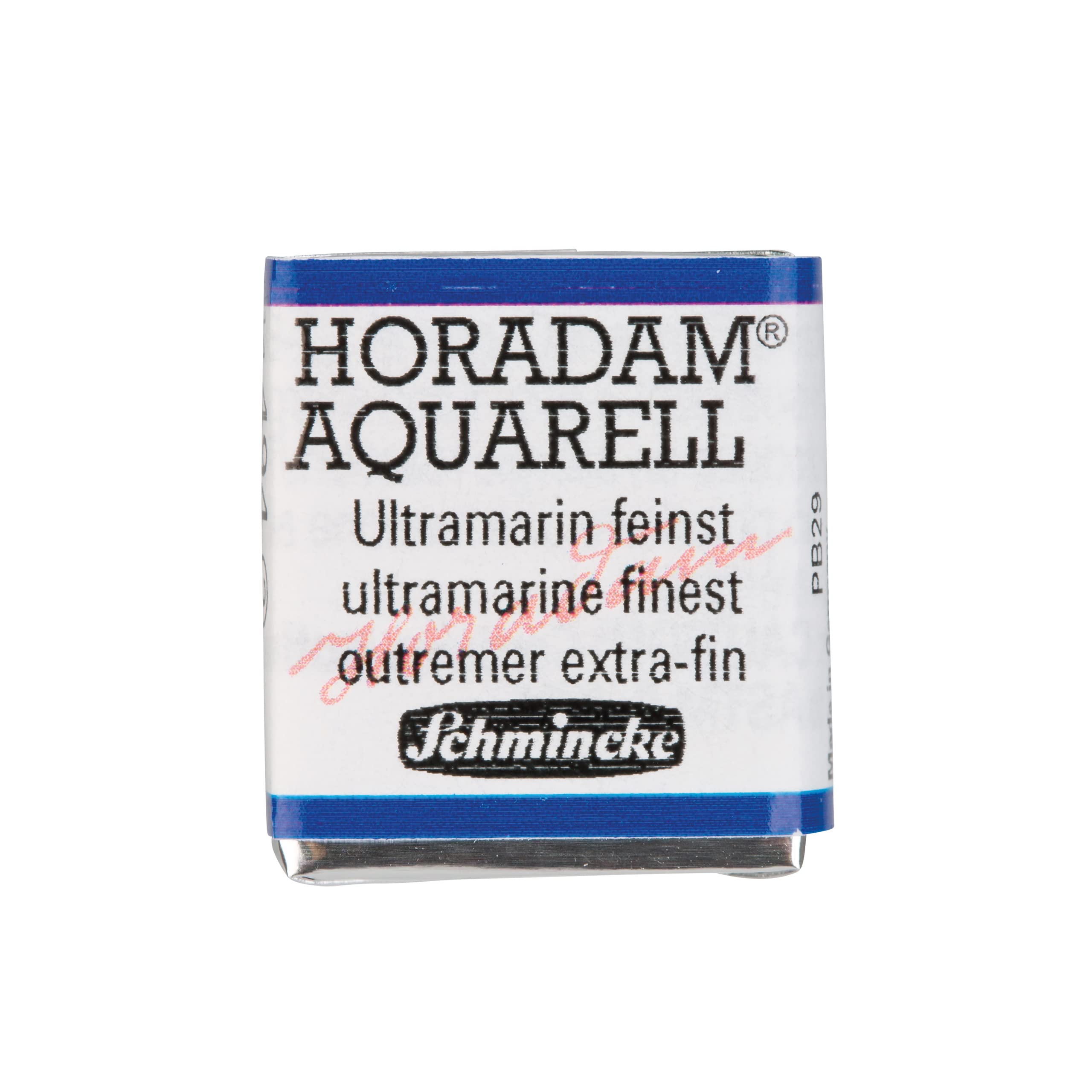 Schmincke 494 Ultramarine Finest - Horadam® Aquarell - Finest Artists' Watercolours, 494 Ultramarine Fine, 14 494 044, 1/2 Pan