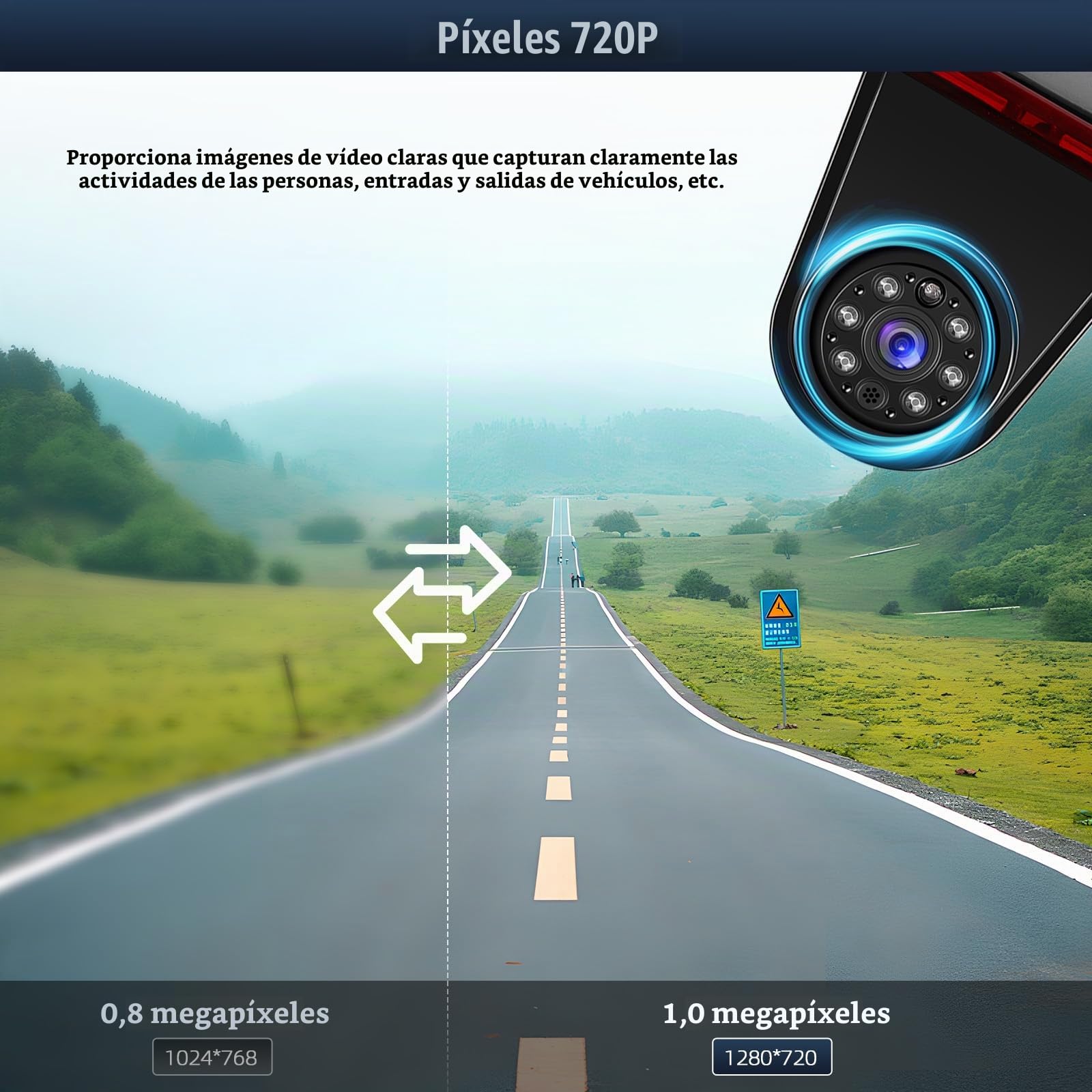 CAMECHO Cámara de Marcha atrás 720P HD para Mercedes Sprinter 2006-2019 & VW Crafter 2007-2019, Gran Angular 140°, Impermeable IP67, visión Nocturna con Luces infrarrojas, fácil de Instalar