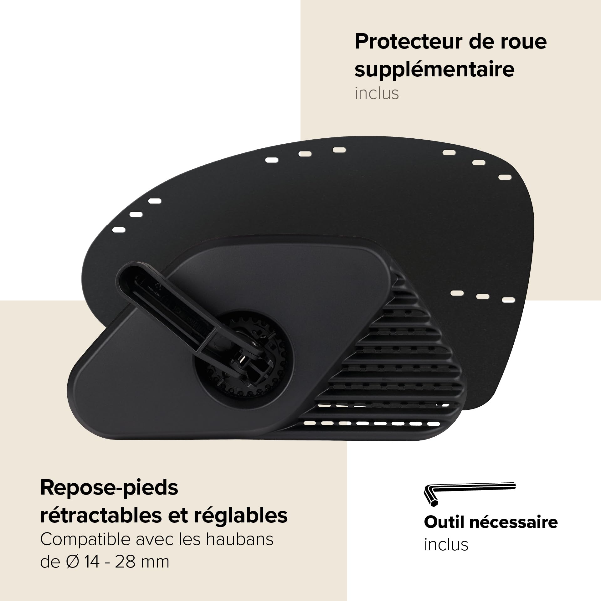 Polisport Guppy Junior AMZ All Black 8636100027 - Siège Vélo Arrière pour Enfants Âge 6+,Taille 1,10 M+,Max 35 Kg, Siège Enfant Vélo, Repose-Pieds Pliables,Protecteur De Roue,pour Porte-Bagages,Noir