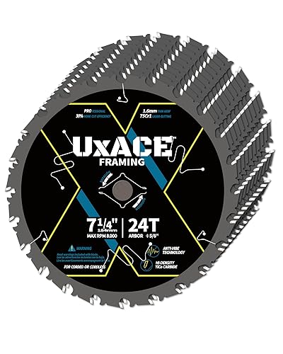 Miniatura 10 de Hoja de sierra circular de 5-1/2 pulgadas y 40 dientes con eje de 10 mm, corte de madera de ultra acabado, punta de carburo, corte fino, para madera