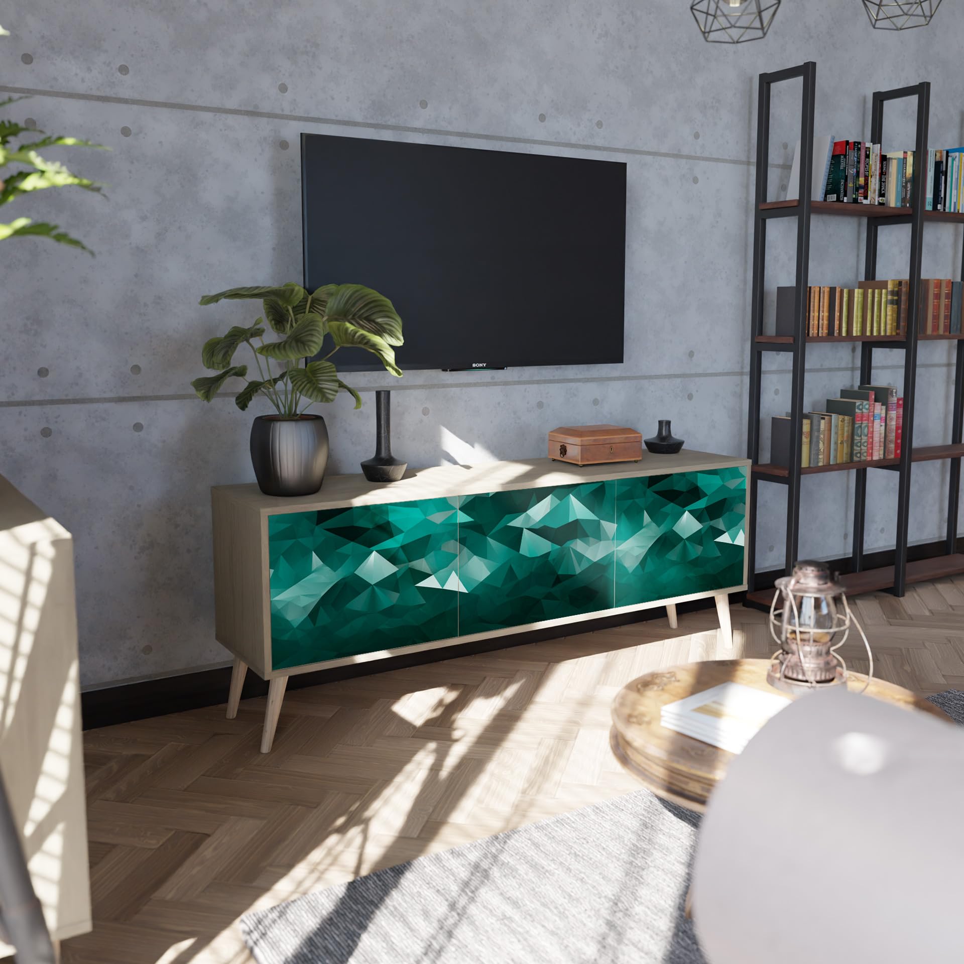 TV Stand Modern 3 Porte HealanCY Storage Shelf - Dettaglio