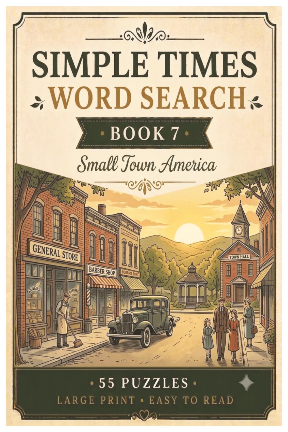 Simple Times Word Search Book 7 Small Town America