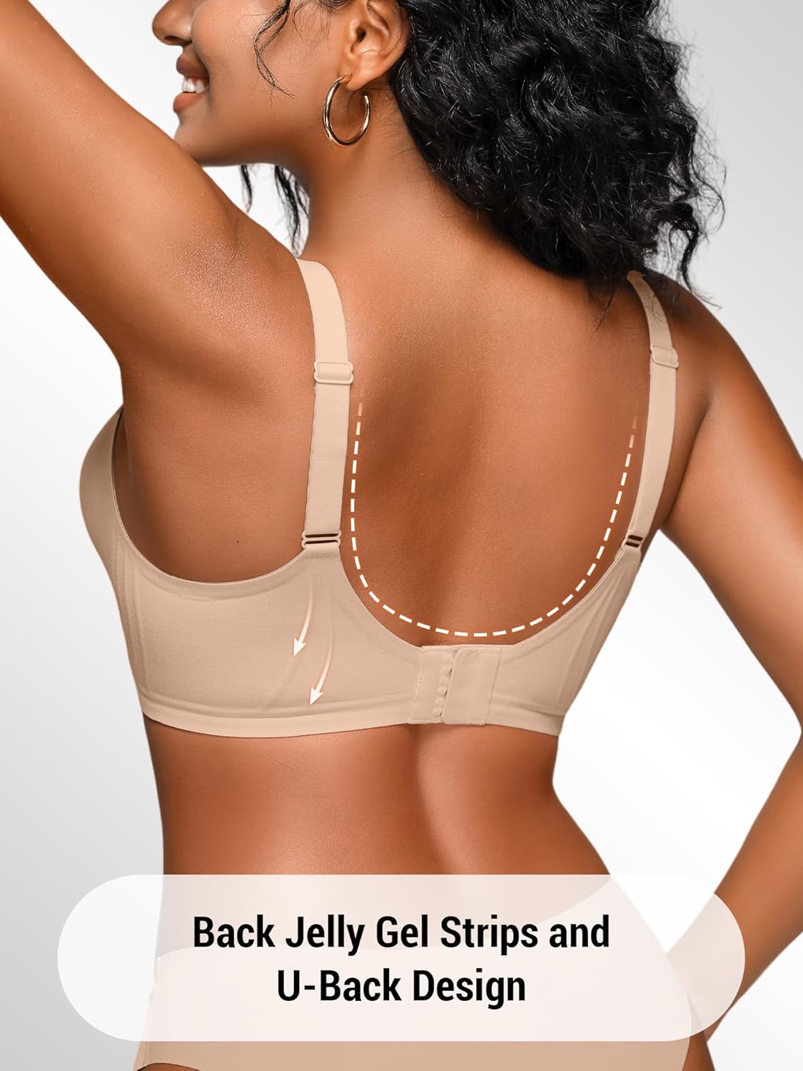 Wireless Jelly Bras for Women No Underwire - S-2XL Seamless Everyday Tshirt Bralett... - Image 4