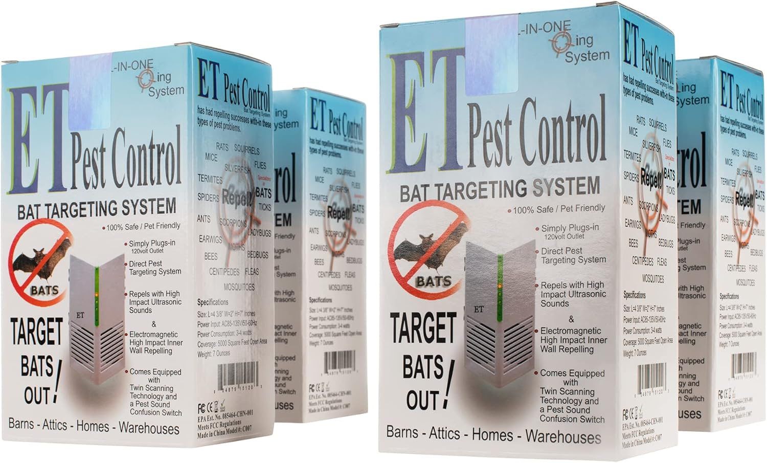 ET Pest Control Special Buy 3 get 1 Free! 1 in The Quantity Box = 4 ET's