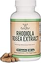 Rhodiola Rosea Supplement 500mg, 120 Vegan Capsules (Third Party Test, Gluten Free, 3%!S(MISSING)alidrosides, 1%!R(MISSING)osavins Extract) for Performance, Calming, Motivation by Double Wood