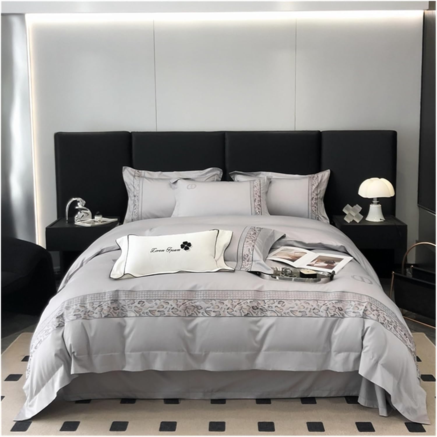 European Embroidery 1000TC Bedding Egyptian Cotton Duvet Cover Set Queen King Size Bedlinens,Bed