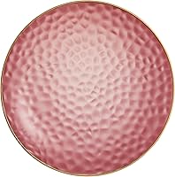 Vista 5 de PLASTICPRO Paquete de 30 Platos de Plástico Martillado Platos de Plástico Desechables Resistentes Platos Elegantes de Fiesta de Plástico Rosa