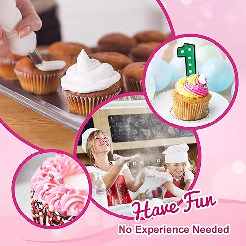 Miniatura 6 de Kit de decoración de tartas de 530 piezas, suministros para hornear, tocadiscos, accesorios para hornear, herramientas para principiantes y