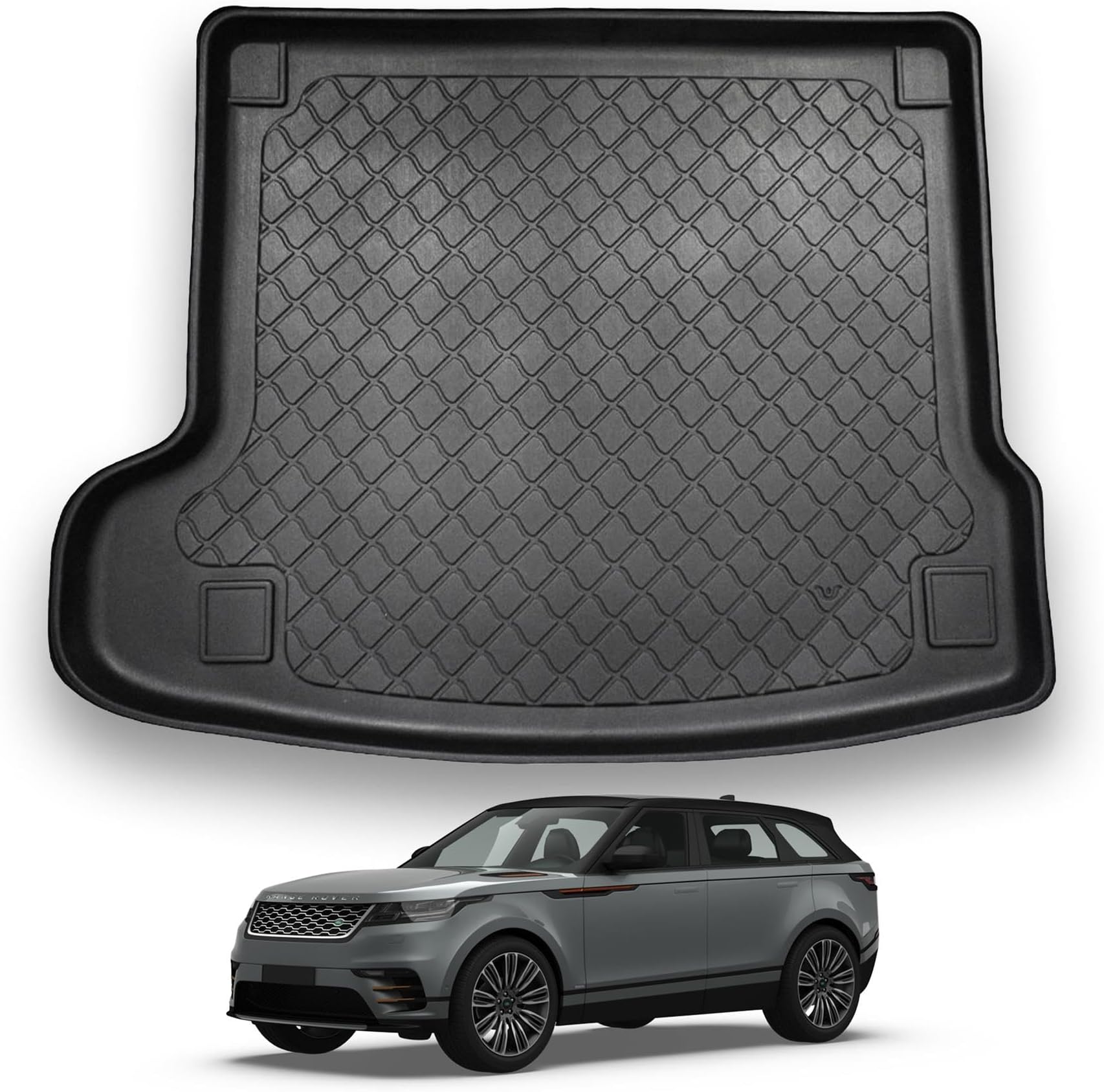 NOMAD Range Rover Velar (2017-2020) Boot Liner [L560] - [Not for Hybrid Models] Premium Tailored Fit Mat Protector RecyclableWaterproof Dog & Pet Friendly Raised Edges Compatible Custom Fit Accessory