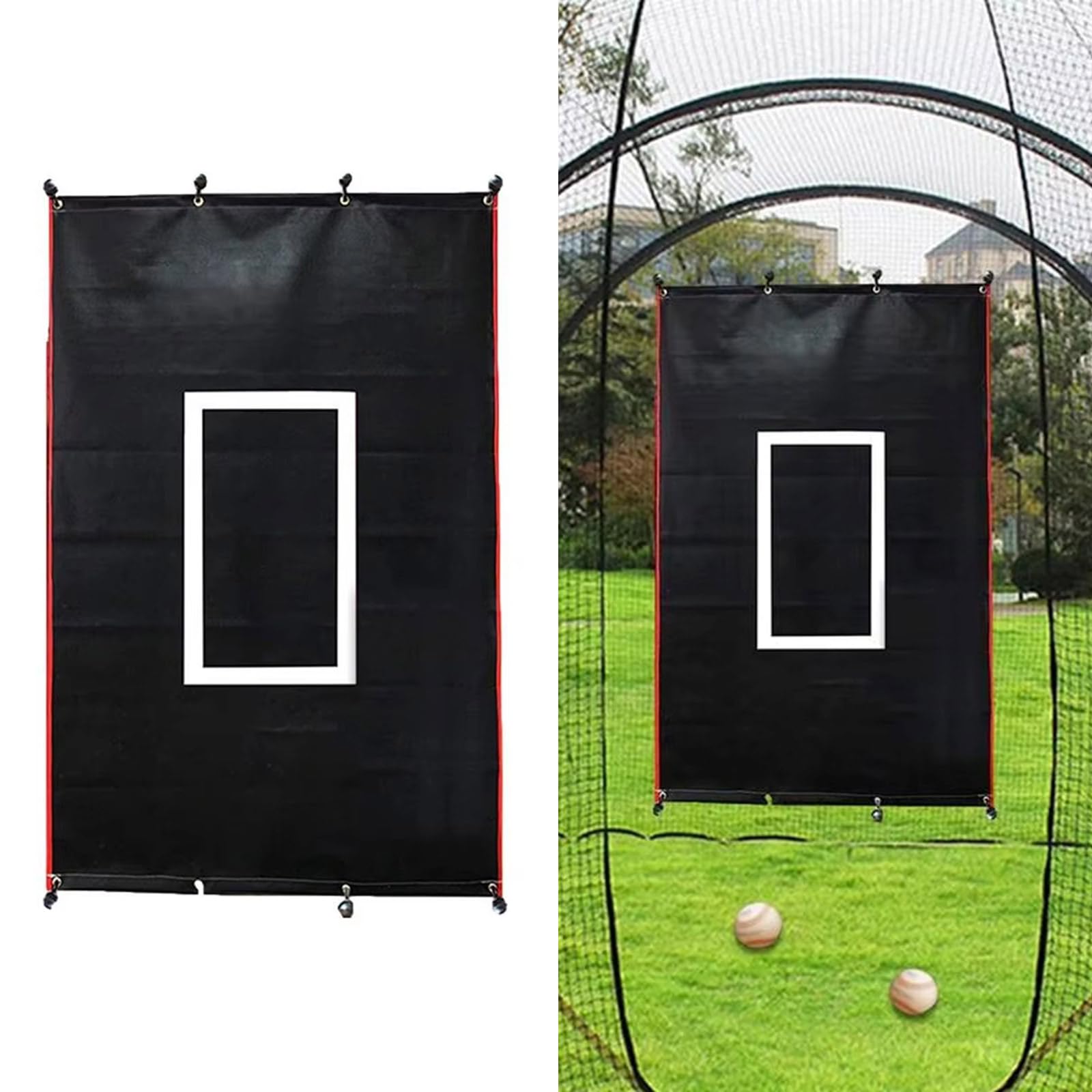 QWQJ Heavy Duty Baseball Batting Cage Backstop Wear Baseball Pitching Targets Softball Backstop for Training