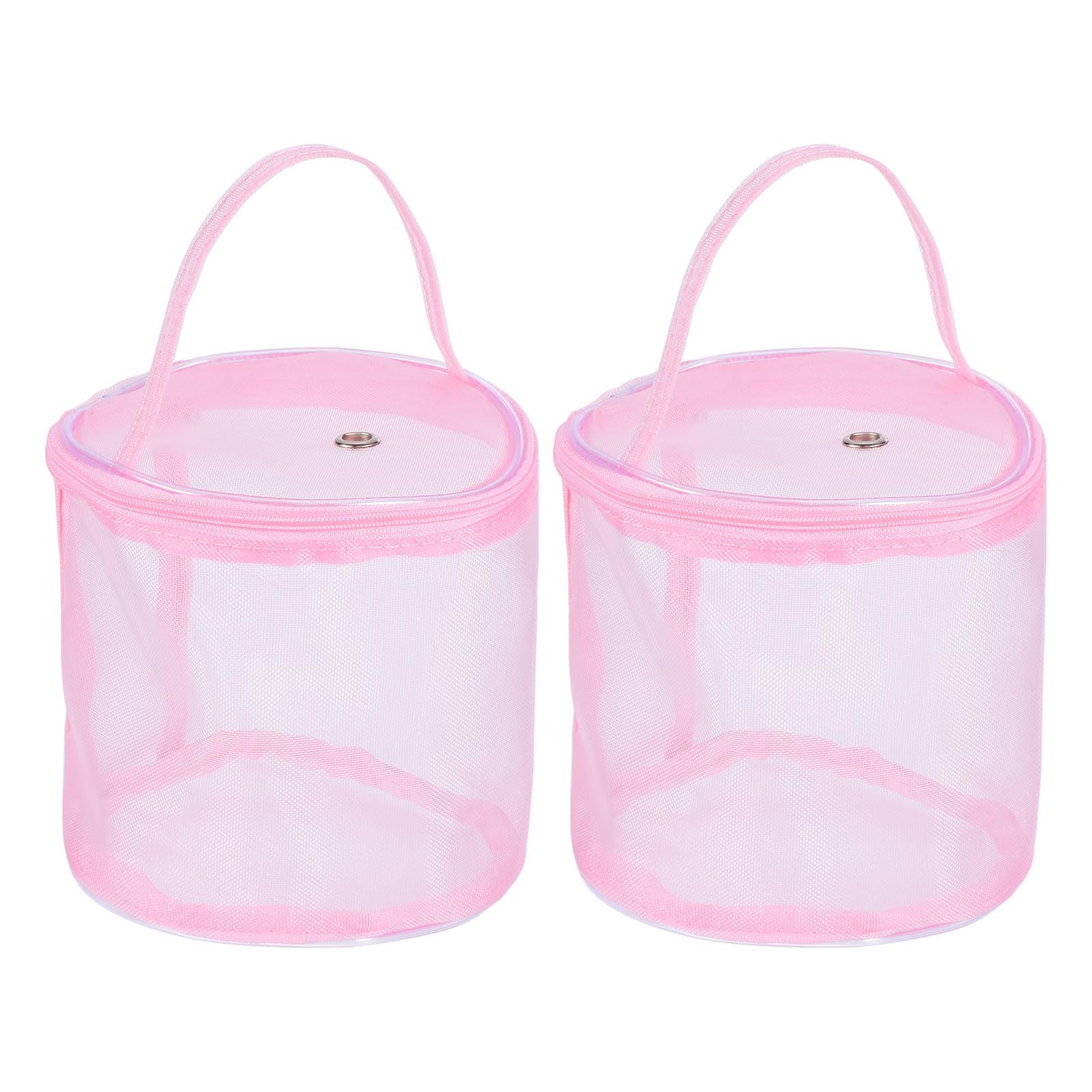 YOKIVE 2 Pcs Yarn Storage Bag, Crochet Bag Portable Knitting Bag Organizer with Port and Handle Strap - Image 3